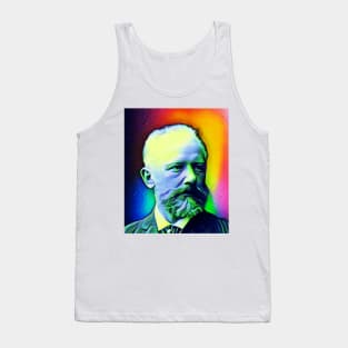 Pyotr Ilyich Tchaikovsky Colourful Portrait | Pyotr Ilyich Tchaikovsky Artwork 6 Tank Top